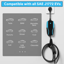 Load image into Gallery viewer, Portable Level 1-2 J1772 EV Charger | 110-240V | 40 Amp | NEMA 5-15& 14-50 Plug