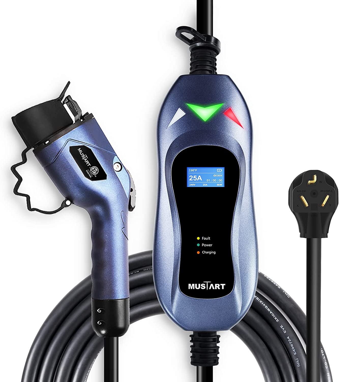 topfit Câble de Charge EV de Type 2 Support Mural de Type 2 Support Mural  Station de Charge Organiseur pour Voiture électrique avec IEC 62196-2 :  : Auto et Moto