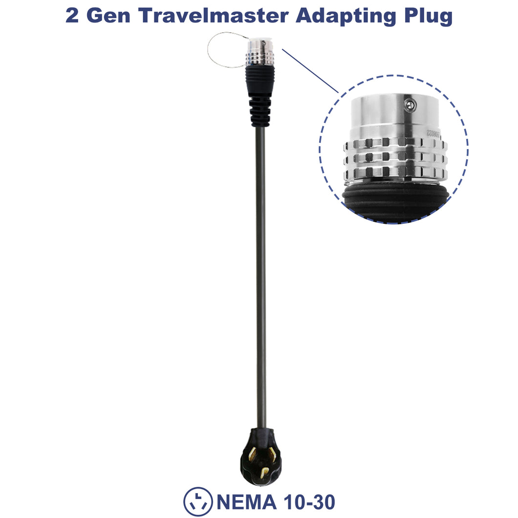 MUSTART - TRAVELMASTER Connector Adapting Plug | GEN 2 | NEMA 10-30 (25A) | 240V | Portable