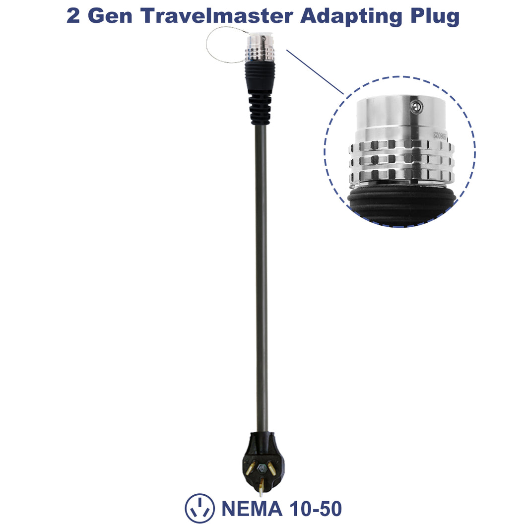 MUSTART - TRAVELMASTER Connector Adapting Plug | GEN 2 | NEMA 10-50 (32A) | 240V | Portable