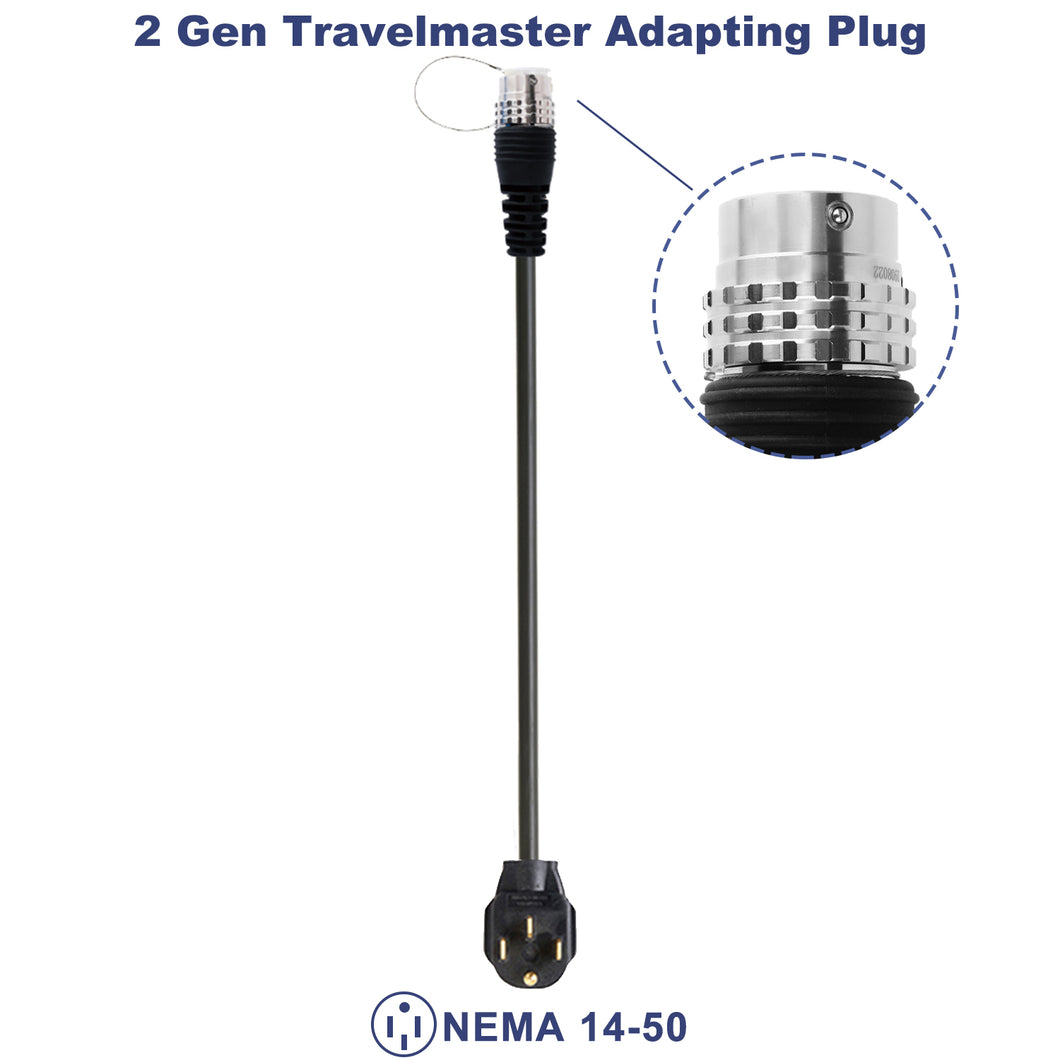 MUSTART - TRAVELMASTER Connector Adapting Plug | GEN 2 | NEMA 14-50 (32A) | 240V | Portable