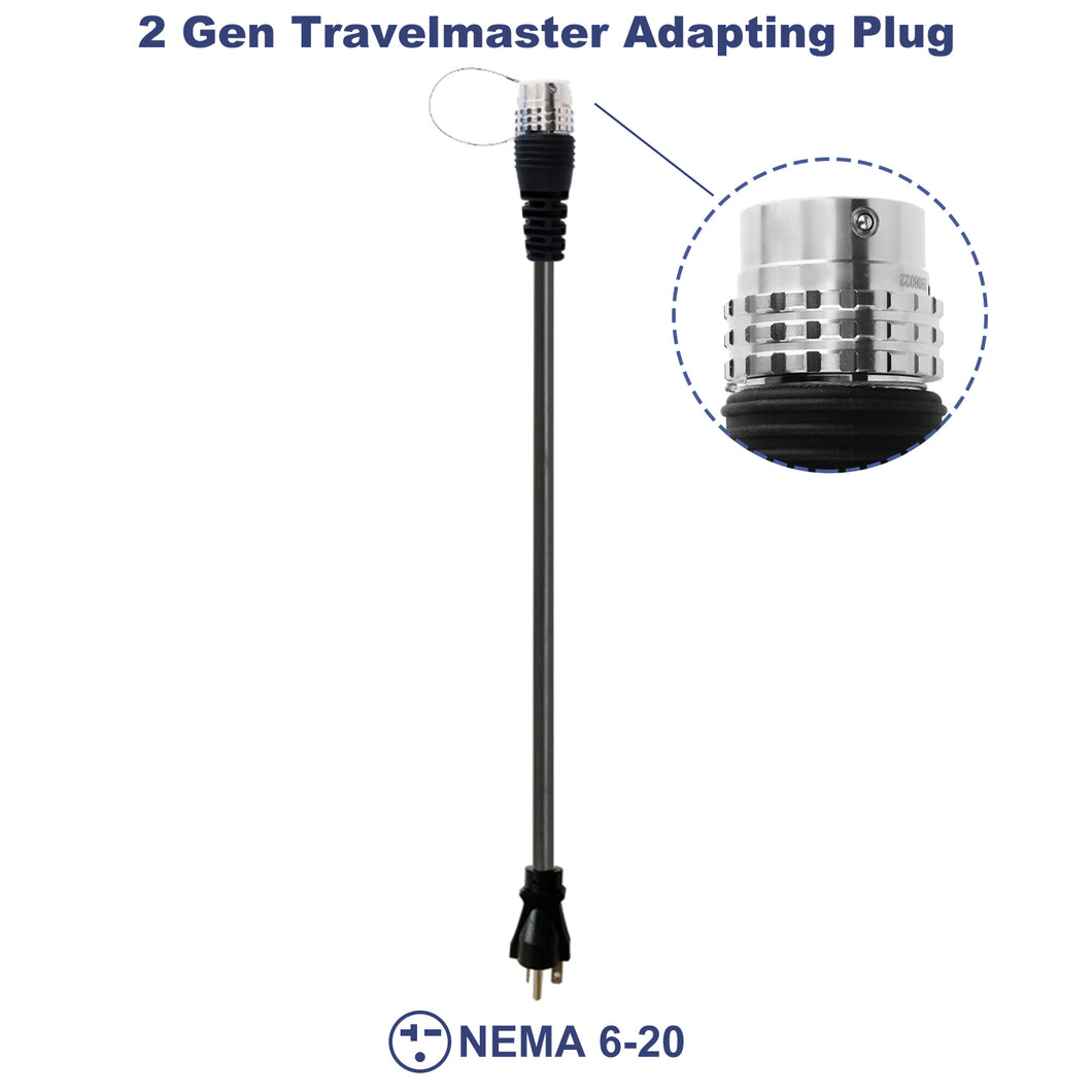 MUSTART - TRAVELMASTER Connector Adapting Plug | GEN 2 | NEMA 6-20 (15A) | 240V | Portable