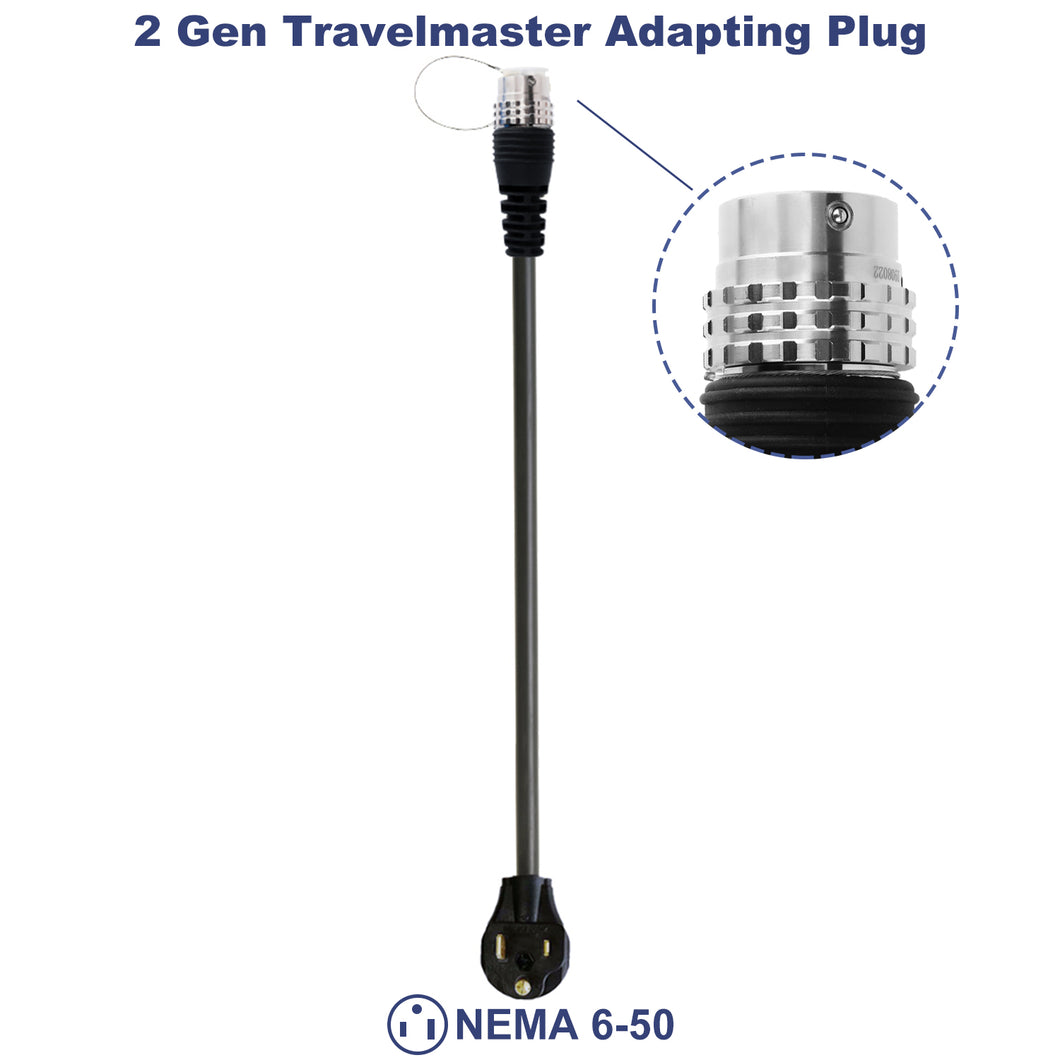 MUSTART - TRAVELMASTER Connector Adapting Plug | GEN 2 | NEMA 6-50 (32A) | 240V | Portable