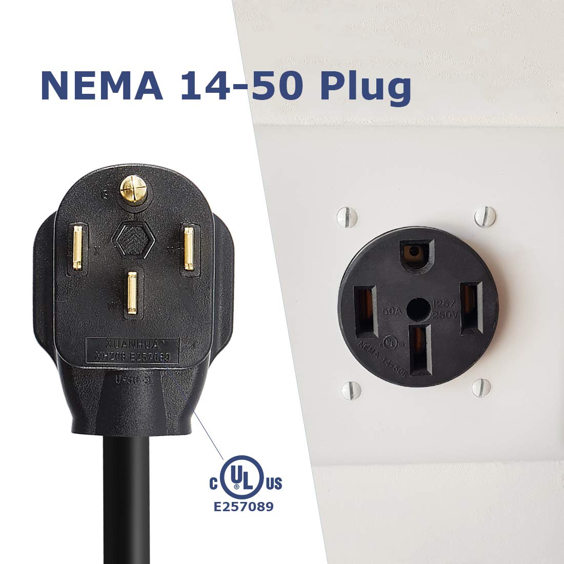 MUSTART Level 2 EV Charger 40A NEMA 14 50 240V 9.6KW 25FT
