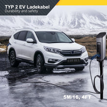 Load image into Gallery viewer, EVFUEL - EV Charging Cable for Electric Vehicles |  Type 2 to Type 2 | 32A | 1 Phase |EV Charger Charging Station | 5 Metres | Free Carry Bag  |
