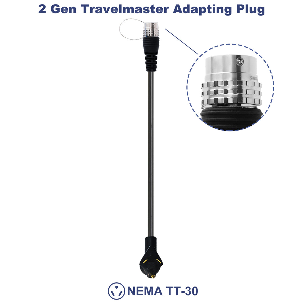 MUSTART - TRAVELMASTER Connector Adapting Plug | GEN 2 | NEMA TT-30 (25A) | 125V | Portable
